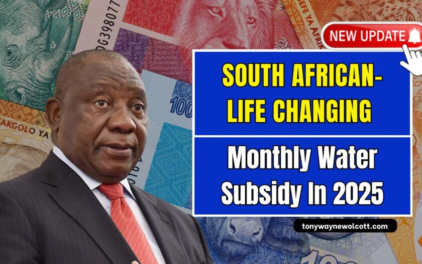 South African- Life Changing Monthly Water Subsidy In 2025