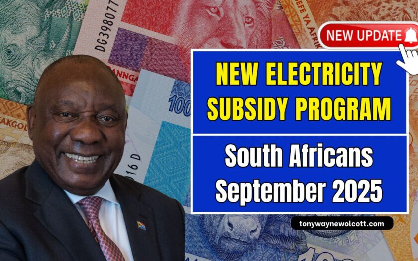 South African- New Electricity Subsidy Program September 2025